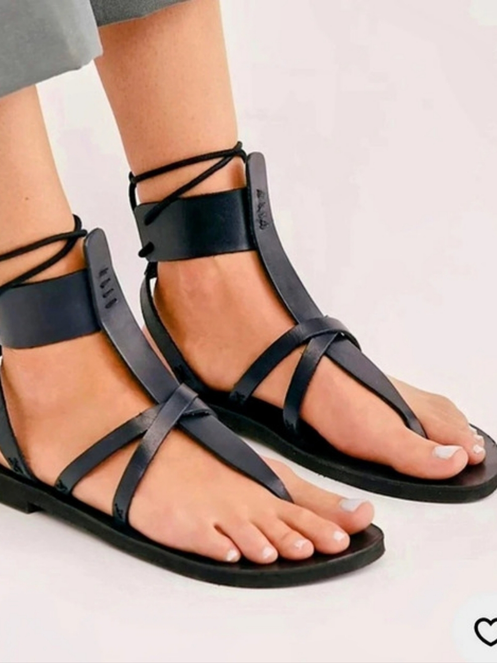 Free People Nova Gladiator Sandals Black